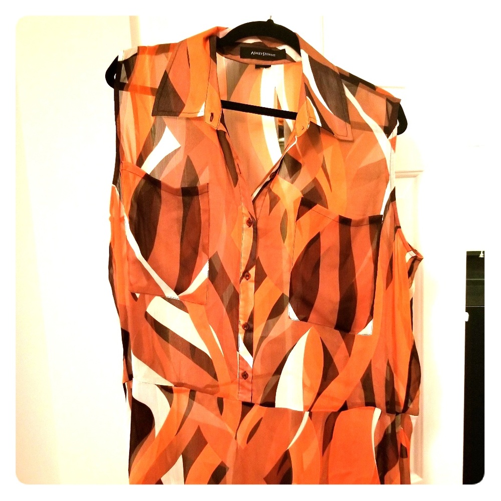 COPY - Long multi color short sleeve blouse